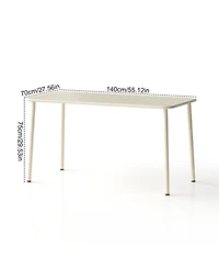 Streamdale Furniture Set of 1 with 4 chairs Sella Long Outdoor Dining Table