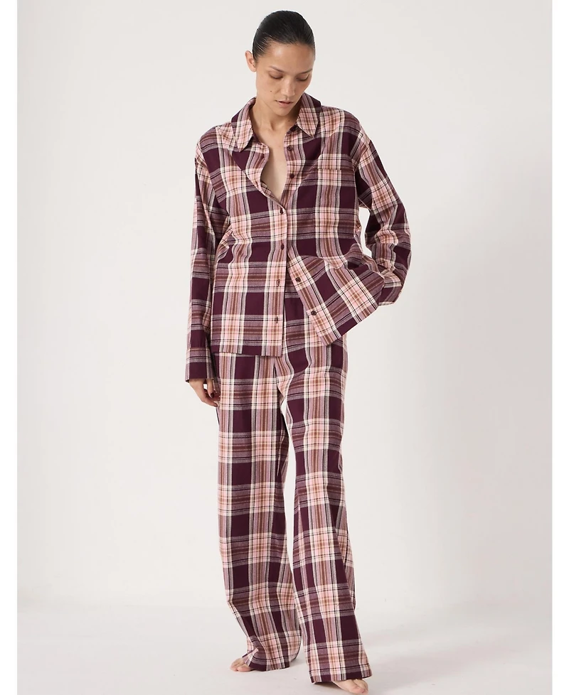 Hush Women's Cotton Check Print Pajamas