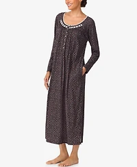 Aria Women's Long Sleeve brushed Cotton Ballet Nightgown