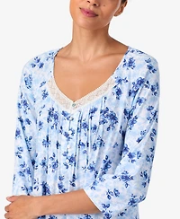 Aria Women's Brushed Cotton 3/4 Sleeve Nightgown