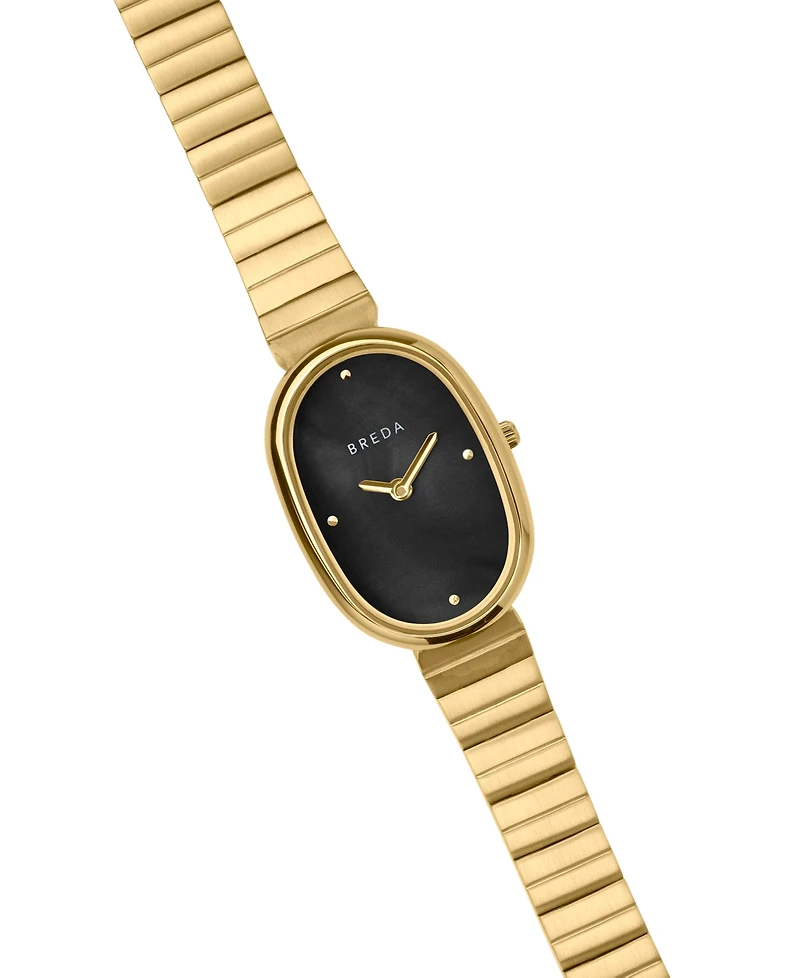 Breda Women's 'Jane' Gold Stainless Steel Bracelet Watch