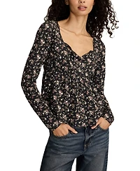 Lucky Brand Women's Babydoll Henley Top