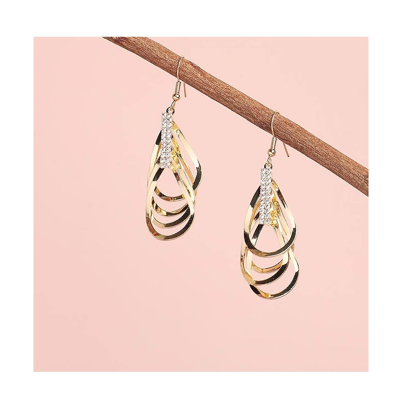 Sohi Women's Ripple Drop Earrings