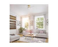 Sofucor 42-inch Modern Golden 5-Blade Ceiling Fan With 6-Speed Adjustable Wind Speed and Light Kit