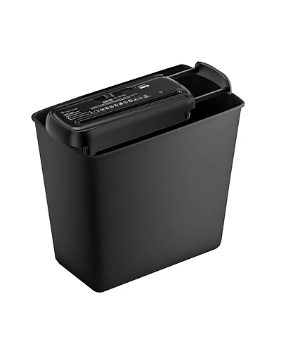 Bonsaii 6-Sheet Strip-Cut Paper Shredder with Basket, Portable Home Office Shredder with Overheat Protection, Compact Design for Easy Use