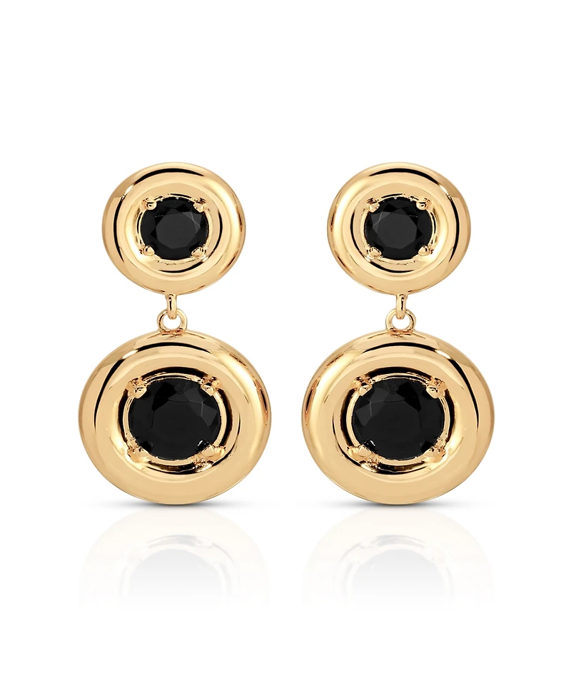 Ettika Gold Plated Orbit Crystal Earrings