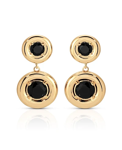 Ettika Gold Plated Orbit Crystal Earrings