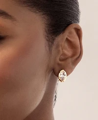 Ettika Gold Plated Crystal Luxe Mini Stud Earrings