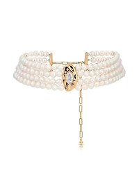 Ettika Freshwater Cultivated Pearl Luxe Choker Necklace