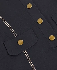 Reiss Women's Contrast-Stitch Knit Top