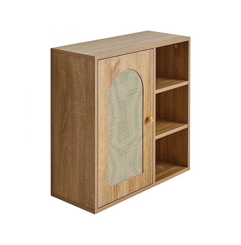 Slickblue Over Toilet Bathroom Cabinet with Door and Storage Shelves