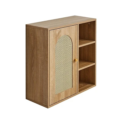 Slickblue Over Toilet Bathroom Cabinet with Door and Storage Shelves