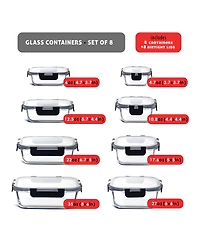 Nestl Borosilicate 16-Pc. Food Storage Containers Set