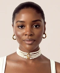 Ettika Freshwater Cultivated Pearl Luxe Choker Necklace