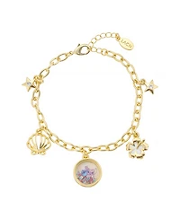 Disney Stitch and Angel Cubic Zirconia and Crystal Charm Bracelet