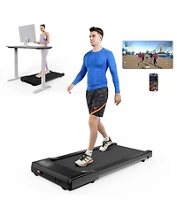 Deerrun 15.55 35.43 inches Smart Under Desk Treadmill, Portable Treadmill for Office with Led Display & Remote Control