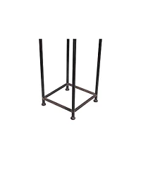 Storied Home Metal House Shaped Fire Wood Holder with Handle