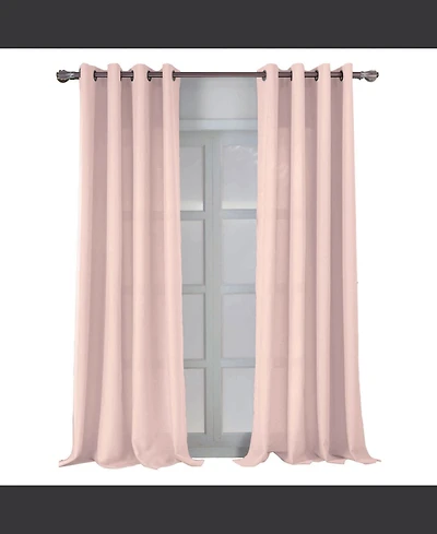 Rt Designers Collection Cole Textured Grommet Room Darkening Curtain Panel 54" x 84" Peach