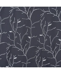 Rt Designer Collection Luciana Embroidered Blackout Luxurious Decorative Grommet Curtain Panel 54" x Charcoal