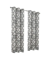 Rt Designer Collection Rory Printed Blackout Luxurious Decorative Grommet Curtain Panel 54" x Black