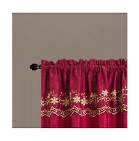 Rt Designers Collection Alisa Macrame Rod Pocket Window Room Darkening Panel 54" x 84" Burgundy