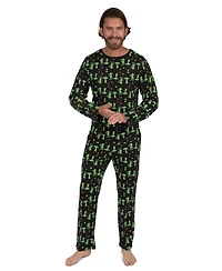 Leveret Men's Men s Two Piece Cotton Halloween Pajamas