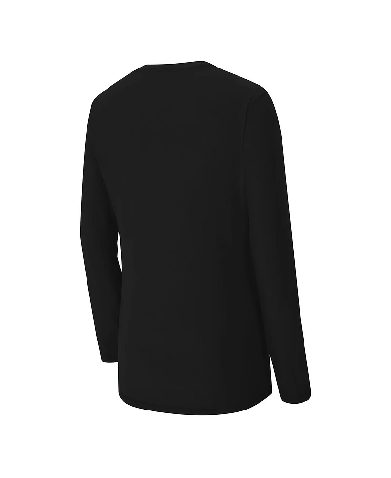 Concepts Sport Women's 2-Piece Black Las Vegas Raiders Chestnut Long Sleeve T-Shirt and Pants Sleep Set