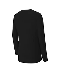 Concepts Sport Women's 2-Piece Black Las Vegas Raiders Chestnut Long Sleeve T-Shirt and Pants Sleep Set