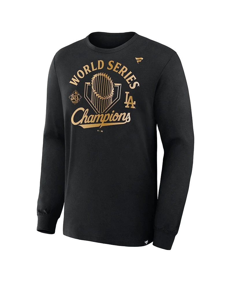 Fanatics Men's Black Los Angeles Dodgers 2025 World Series Champions Locker Room Parade Long Sleeve T-Shirt