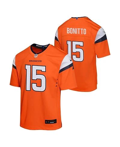 Nike Big Boys and Girls Nik Bonitto Orange Denver Broncos Alternate Game Jersey