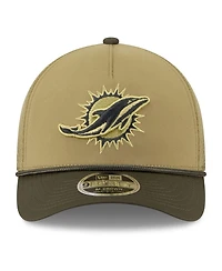 New Era Men's Green Miami Dolphins 2025 Salute to Service 9FORTY A-Frame M-Crown Adjustable Hat