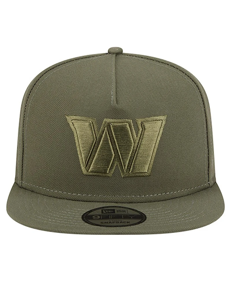 New Era Big Boys and Girls Olive Washington Commanders Color Pack A-Frame 9FIFTY Snapback Hat
