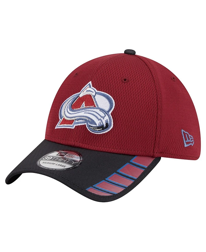 New Era Men's Burgundy Colorado Avalanche Visor Hit 39THIRTY Flex Hat
