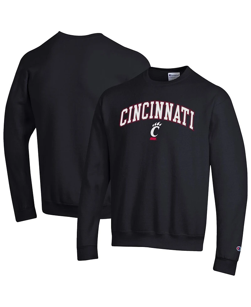 Champion Men's Black Cincinnati Bearcats Arch Over Logo Pullover Sweatshirt