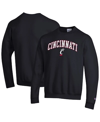 Champion Men's Black Cincinnati Bearcats Arch Over Logo Pullover Sweatshirt
