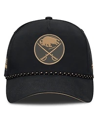 Fanatics Men's Black Buffalo Sabres Military Appreciation Authentic Pro A-Frame Adjustable Hat