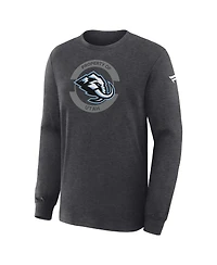 Fanatics Men's Charcoal Utah Mammoth Authentic Pro Property Of Practice Long Sleeve T-Shirt