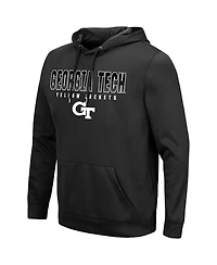 Colosseum Men's Black Georgia Tech Yellow Jackets Blackout 3.0 Pullover Sweatshirt