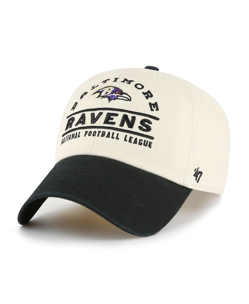 '47 Brand Men's Natural Baltimore Ravens Windham Clean Up Adjustable Hat