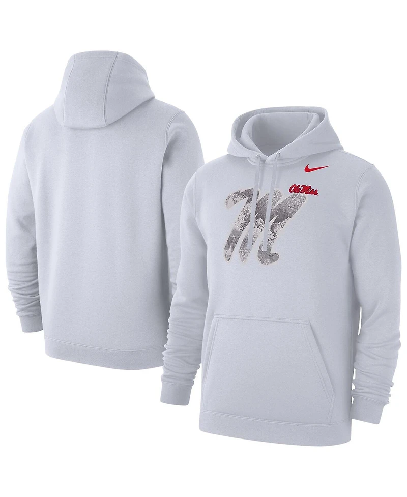 Nike Men's White Ole Miss Rebels x Realtree Club Fleece Hoodie