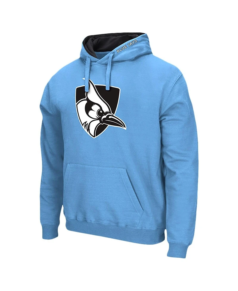 Colosseum Men's Light Blue Johns Hopkins Blue Jays Arch Logo 3.0 Pullover Hoodie