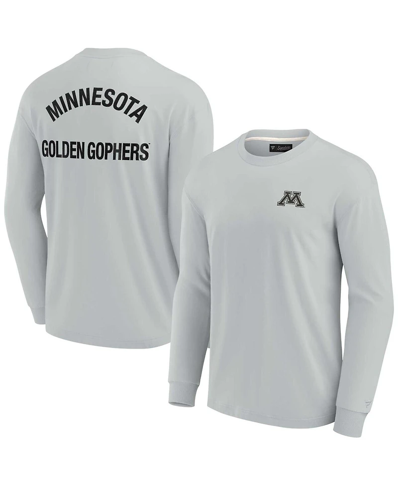 Fanatics Men's and Women's Gray Minnesota Golden Gophers Elements Super Soft Long Sleeve T-Shirt
