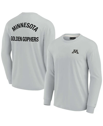 Fanatics Men's and Women's Gray Minnesota Golden Gophers Elements Super Soft Long Sleeve T-Shirt