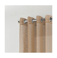 Rt Designers Collection Dexter Linen Texture Grommet Light Filtering Window Curtain Panel 54" x 90" Taupe