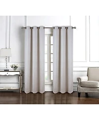 Rt Designer Collection Wilton Jacquard Grommet Luxurious Modern Design Curtain Panel 54" x 84" Taupe