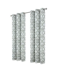 Rt Designer Collection Rory Printed 2 Pack Blackout Luxurious Decorative Grommet Curtain Panel 36" x 84" Sage