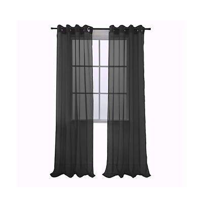 Rt Designers Collection Cara One Sheer Grommet Light Filtering Curtain Panel 54" x 90
