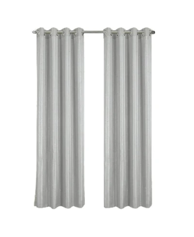 Rt Designer Collection Gibson Luxurious Decorative Grommet Curtain Panel 54" x 90" Silver