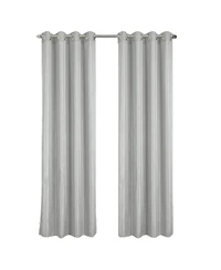 Rt Designer Collection Gibson Luxurious Decorative Grommet Curtain Panel 54" x 90" Silver