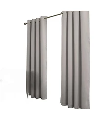 Rt Designer Collection Anchorage Blackout Grommet Luxurious Modern Design Curtain Panel 54" x 95" Silver
